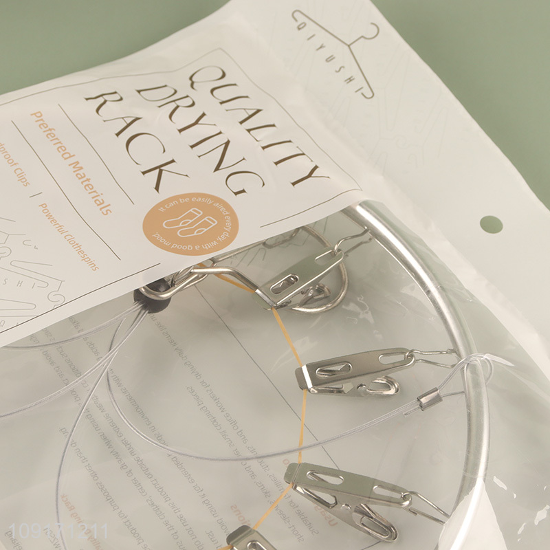 Factory wholesale round aluminum alloy socks rack underwear drying rack