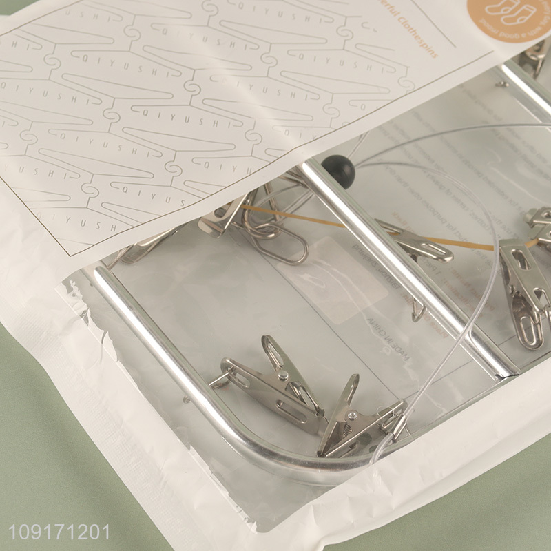 Hot products windproof aluminum alloy socks rack underwear drying rack for home