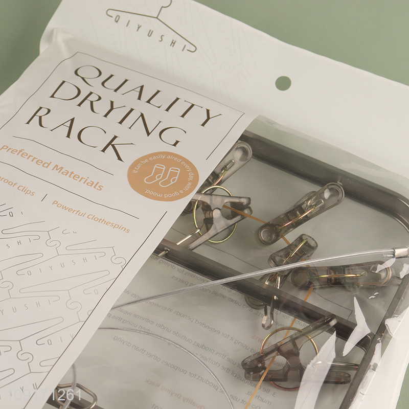 Top products windproof aluminum alloy socks rack underwear drying rack for household