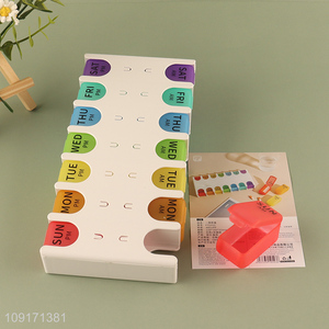 Most popular portable travel 7days medicine box storage box