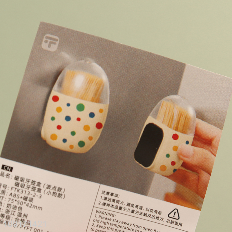 Good selling household magnetic toothpick holder toothpick storage box