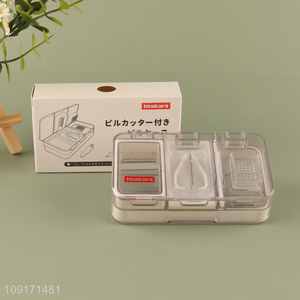 Top products double-layer portable medicine cutter medicine box