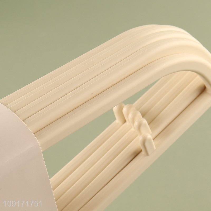 Factory supply 5pcs plastic clothes hanger coat hanger for sale