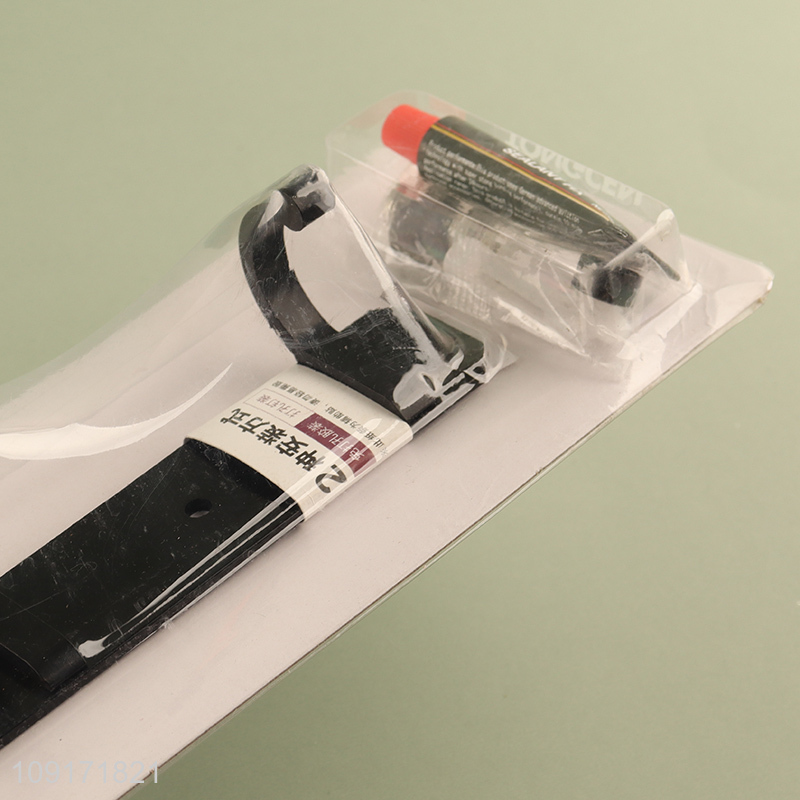 Hot products black aluminum alloy sticky hook coat hanger for household