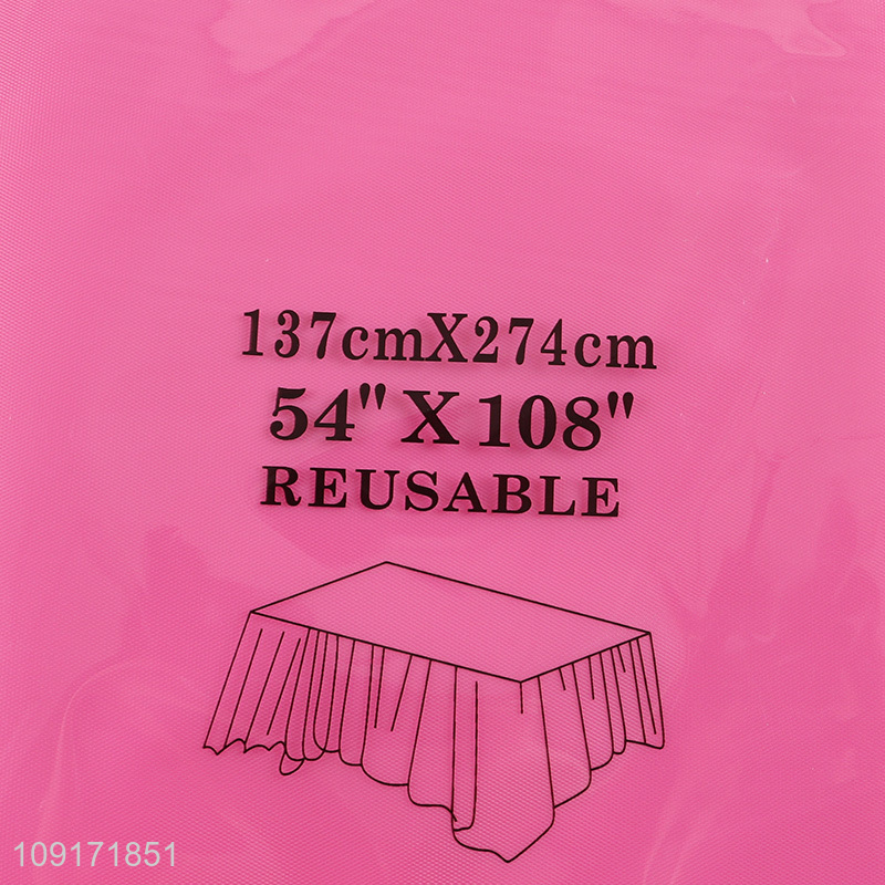 Good Quality Plastic Table Cloth Plastic Tablecloth Reusable Table Cover