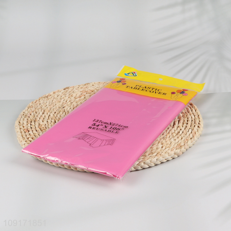 Good Quality Plastic Table Cloth Plastic Tablecloth Reusable Table Cover