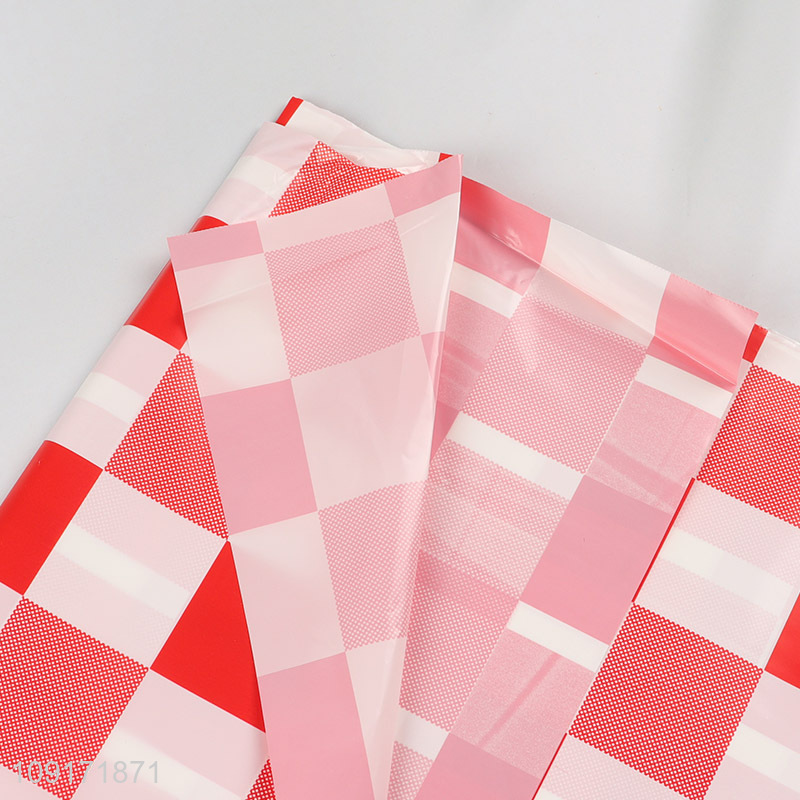 Hot Selling Plastic Table Cover Plastic Table Cloth Dining Table Cover