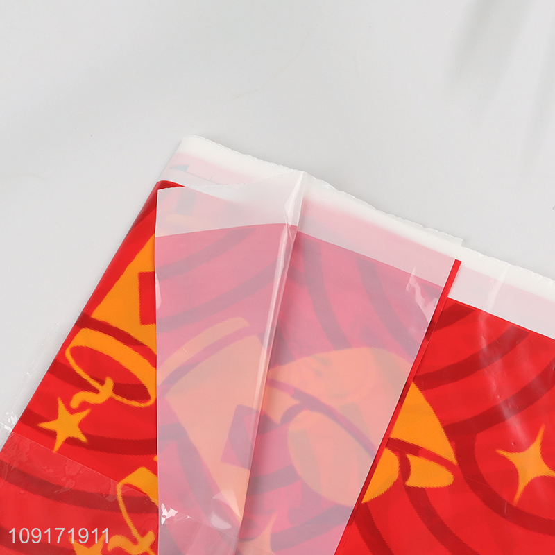 China Imports Plastic Table Cloth Waterproof Wipeable Plastic Table Cover