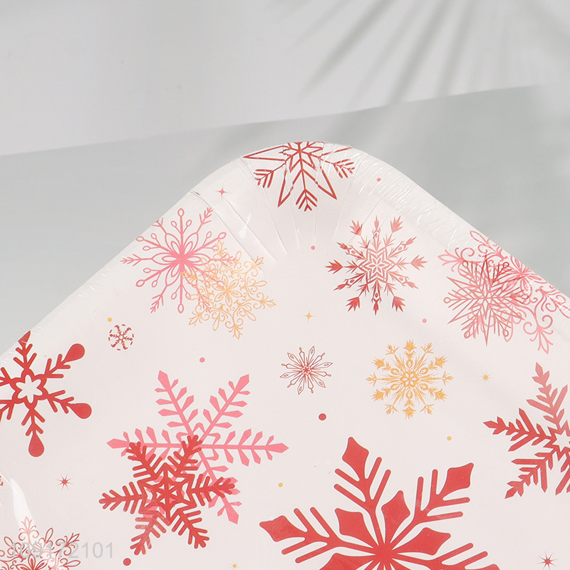 New Product 50 Pieces Christmas Paper Plates Disposable Party Paper Plates