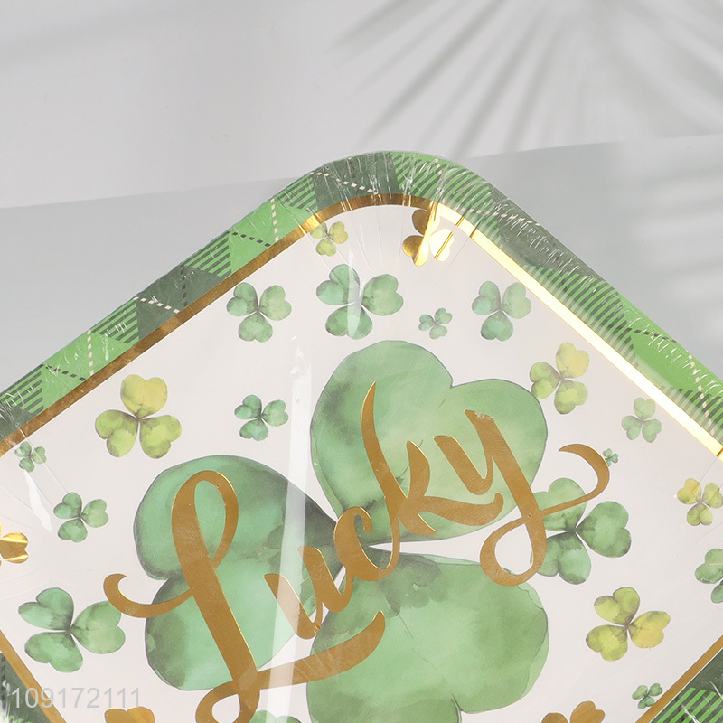 High Quality 50 Pieces St. Patrick's Day Party Plates Disposable Paper Plates