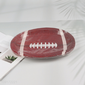Factory Price 10 Pieces Disposable Football Paper Plates Paper Desserts Plates