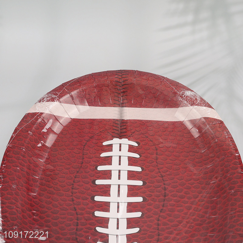Factory Price 10 Pieces Disposable Football Paper Plates Paper Desserts Plates