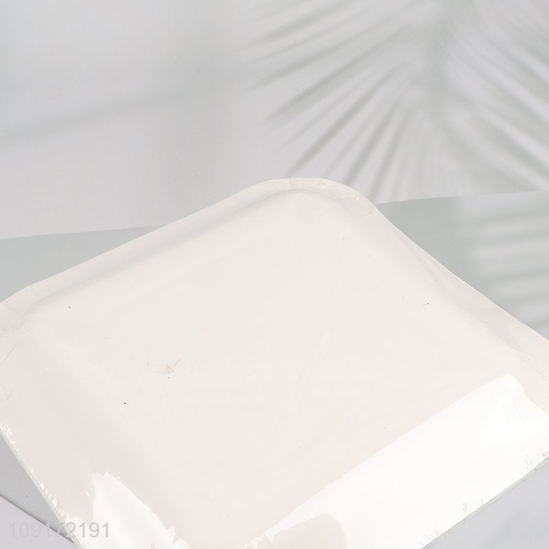 Low Price 10 Pieces Gingham Paper Plates Disposable Paper Plates for Birthday