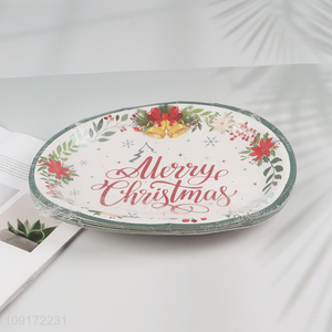 China Imports 10 Pieces Christmas Paper Plates Disposable Paper Dinner Plates