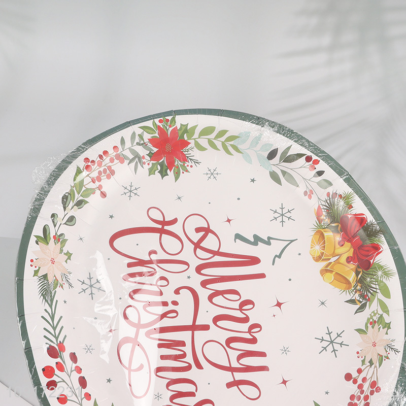 China Imports 10 Pieces Christmas Paper Plates Disposable Paper Dinner Plates