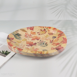 New Arrival 30 Pieces Fall Leaves Paper Plates Disposable Paper Desserts Plates