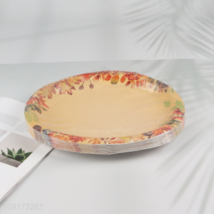 Good Quality 30 Pieces Fall Paper Plates Disposable Party Plates for Thanksgiving