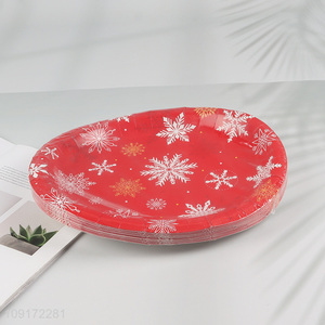 Hot Selling 30 Pieces Christmas Paper Plates Disposable Paper Plates Cake Plates