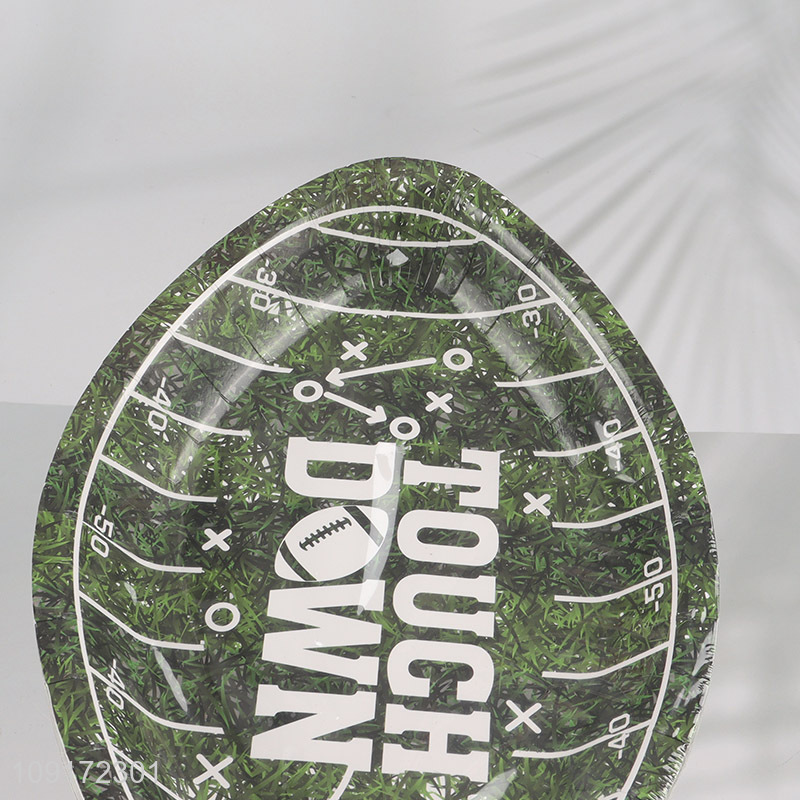 New Product 10 Pieces Football Paper Plates Disposable Paper Plates Party Plates