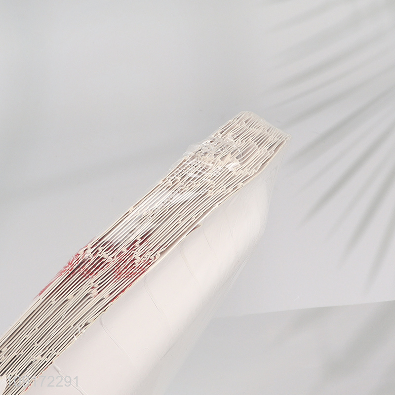 Low Price 30 Pieces Christmas Party Plates Disposable Christmas Paper Plates