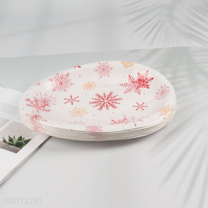 Low Price 30 Pieces Christmas Party Plates Disposable Christmas Paper Plates