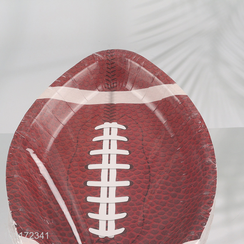 Factory Supply 50 Pieces Footaball Paper Plates Disposable Footaball Paper Plates