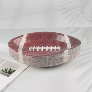 Factory Supply 50 Pieces Footaball Paper Plates Disposable Footaball Paper Plates