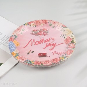 New Arrival 10 Pieces Happy Mother's Day Paper Plates Disposable Paper Plates