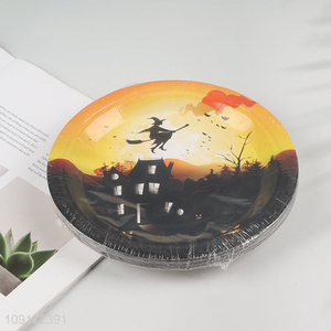 Low Price 20 Pieces Halloween Party Plates Disposable Paper Plates Dessert Plates