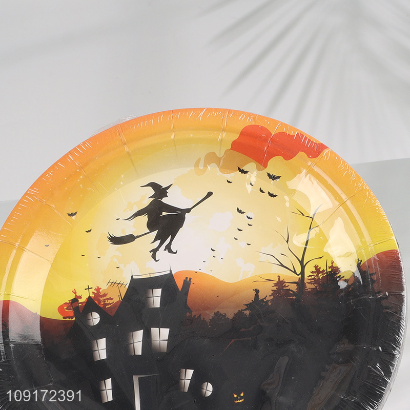 Low Price 20 Pieces Halloween Party Plates Disposable Paper Plates Dessert Plates