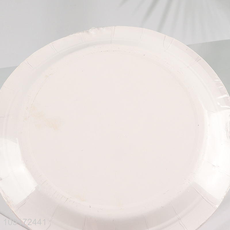 Factory Supply 20 Pieces Colorful Paper Plates Disposable Party Paper Plates