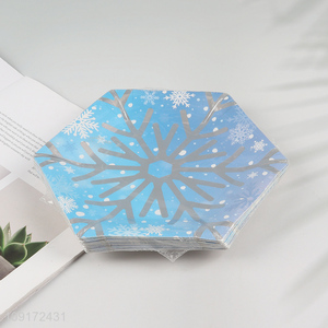 China Imports 20 Pieces Christmas Party Plates Disposable Christmas Paper Plates