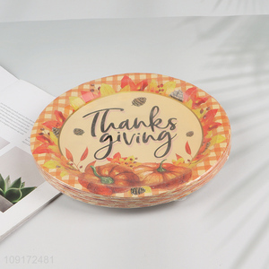 Hot Selling 20 Pieces Thanksving Paper Plates Disposable Paper Desserts Plates