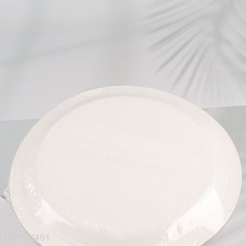 Low Price 20 Pieces Ramadan Mubarak Paper Plates Disposable Paper Desserts Plates