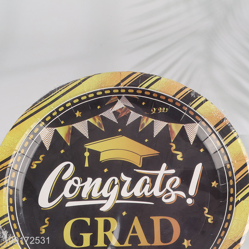 China Imports 20 Pieces Graduation Paper Plates Disposable Plates Party Supplies