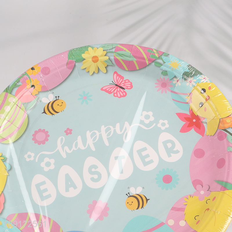Good Quality 15 Pieces Happy Easter Paper Plates Disposable Paper Dinner Plates