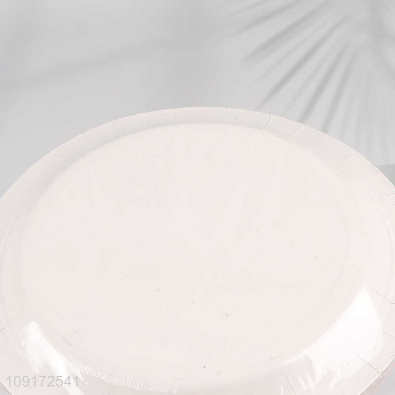 Factory Supply 20 Pieces Christmas Paper Plates Disposable Party Dinner Plates