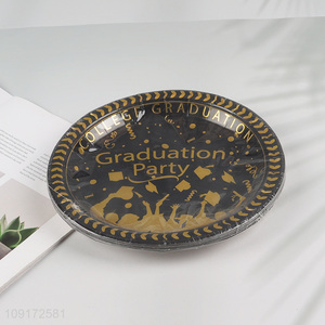 Hot Selling 10 Pieces Graduation Party Paper Plates Disposable Party Plates