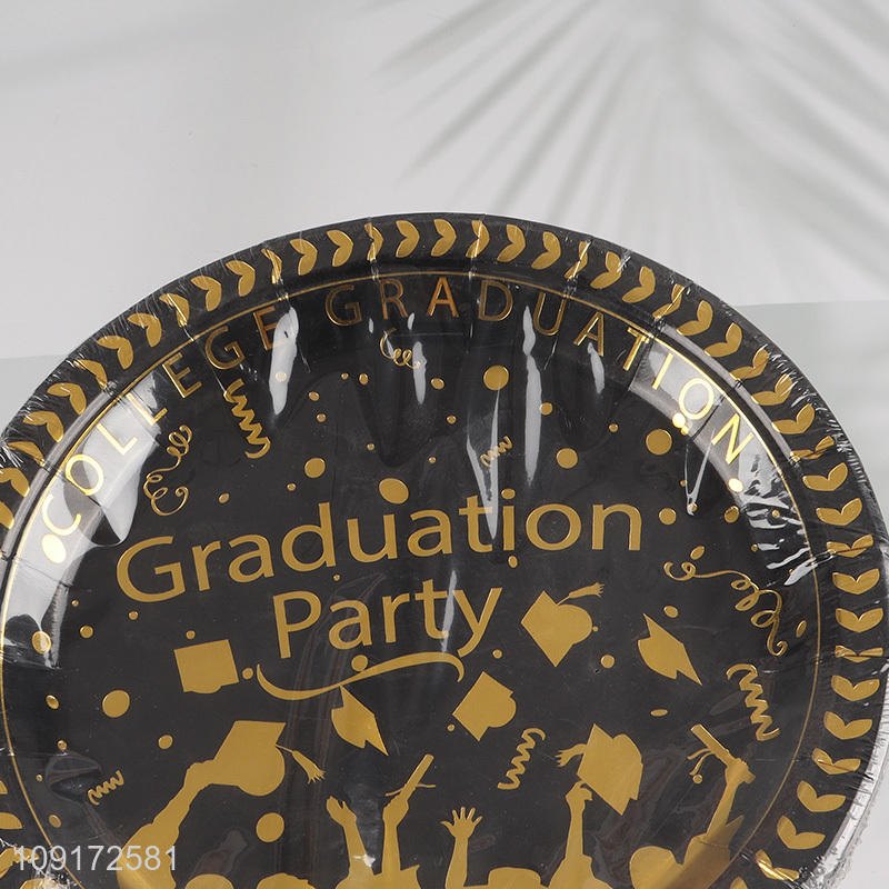 Hot Selling 10 Pieces Graduation Party Paper Plates Disposable Party Plates