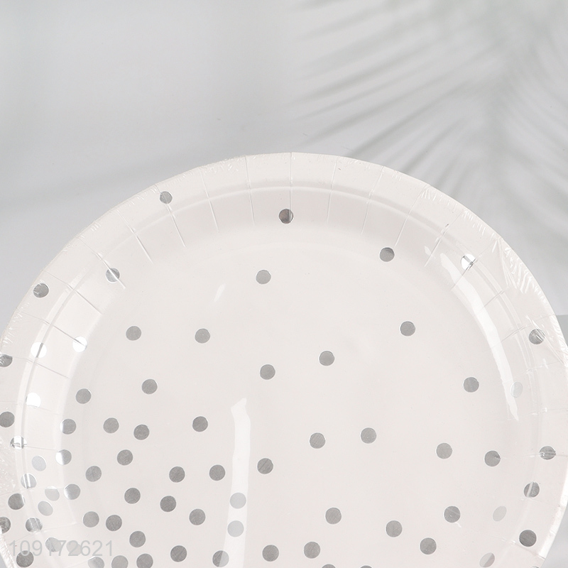 Factory Price 10 Pieces Disposable Party Plates Paper Cake Desserts Appetizers Plates