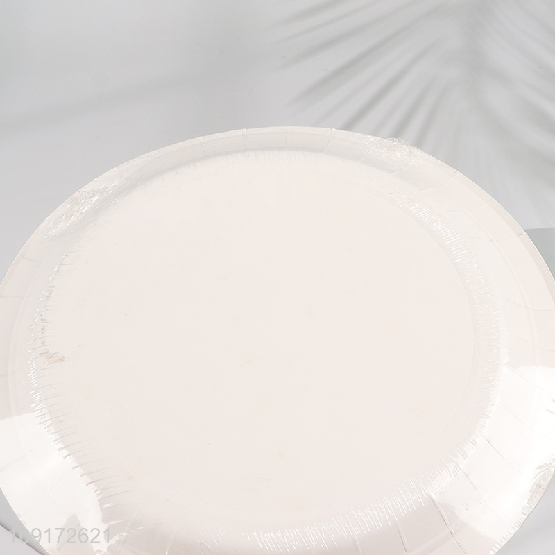 Factory Price 10 Pieces Disposable Party Plates Paper Cake Desserts Appetizers Plates