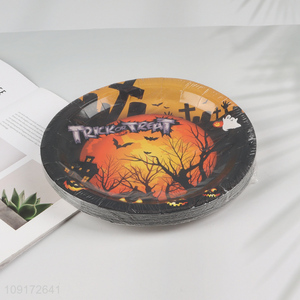 Factory Supply 20 Pieces Halloween Party Paper Plates Disposable Dinner Plates