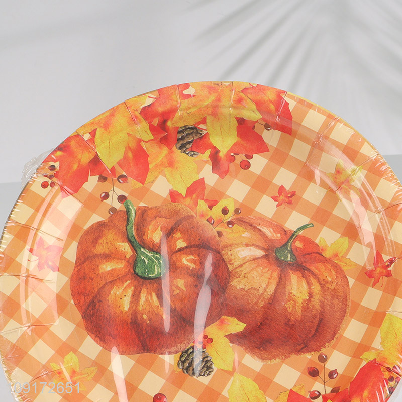 Online Wholesale 20 Pieces Fall Party Paper Plates Disposable Paper Dinner Plates