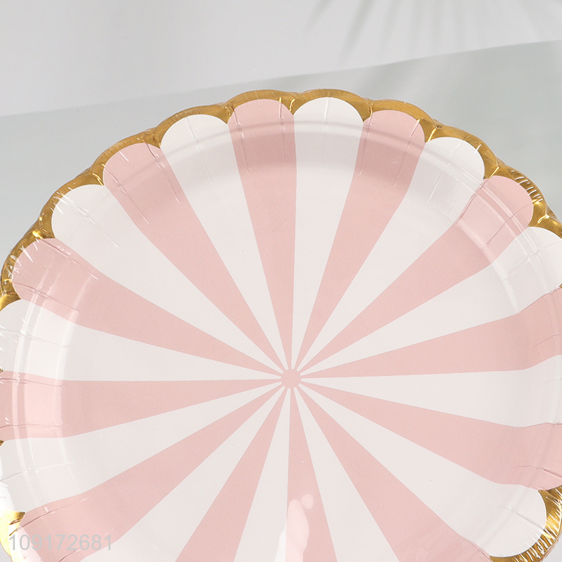 Hot Selling 10 Pieces Disposable Paper Plates Paper Cake Plates Dinner Plates