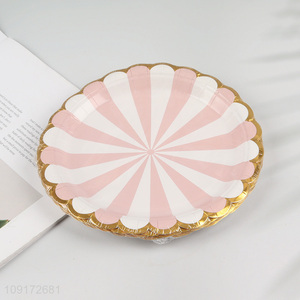 Hot Selling 10 Pieces Disposable Paper Plates Paper Cake Plates Dinner Plates