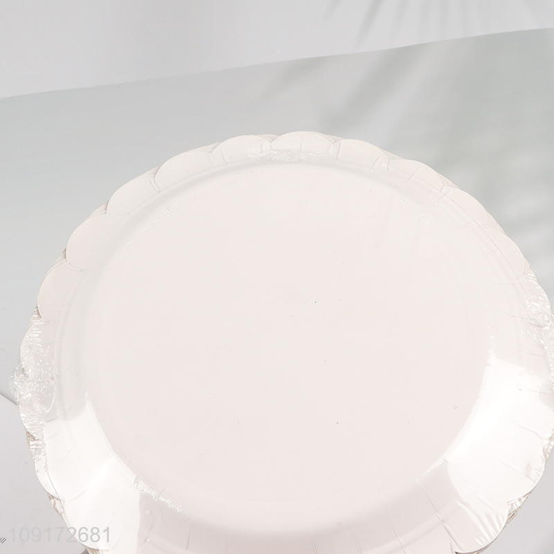 Hot Selling 10 Pieces Disposable Paper Plates Paper Cake Plates Dinner Plates