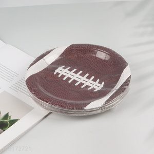 Factory Price 10 Pieces Disposable Football Paper Plates Paper Desserts Plates