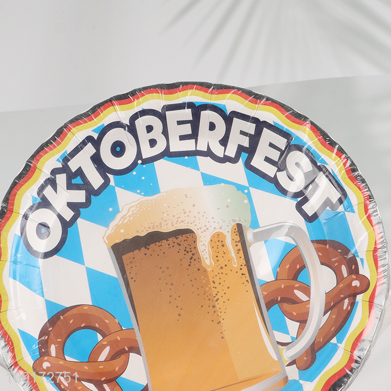 Online Wholesale 20 Pieces Oktoberfest Paper Plates Disposable Paper Dinner Plates