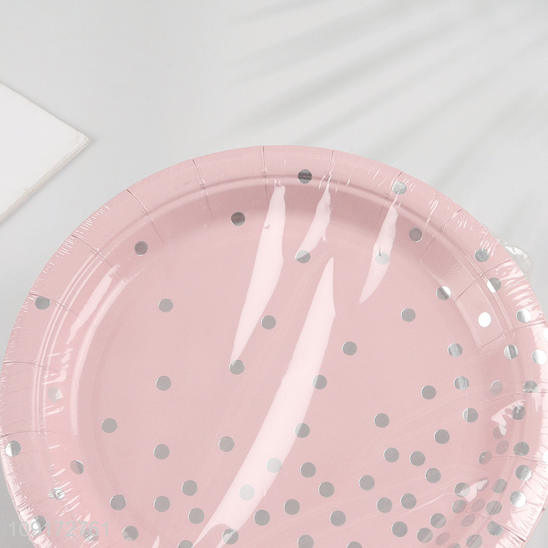 Good Quality 15 Pieces Disposable Paper Plates Party Paper Plates for Desserts