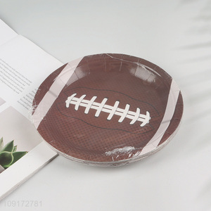 Hot Selling 10 Pieces Football Paper Plates Disposable Paper Plates Party Plates